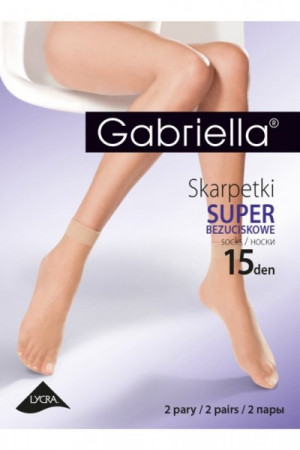 Gabriella 600 lycra 15 den bílé Ponožky Univerzální bílá
