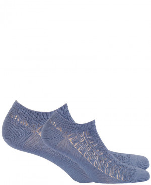 Ažurové dámské ponožky  aqua uni velikost