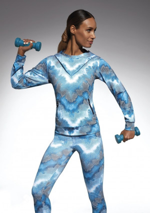 Sportovní dámská mikina Energy Blouse - Bas Bleu modrá