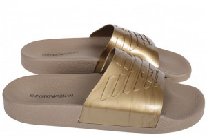 Pantofle X4PS02 zlatá - Emporio Armani zlatá