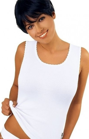 Bílá dámská košilka Emili Michele S-XL bílá