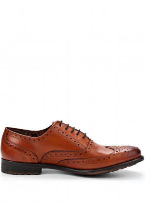 Hnědé kožené boty Oxford Paolo Vandini