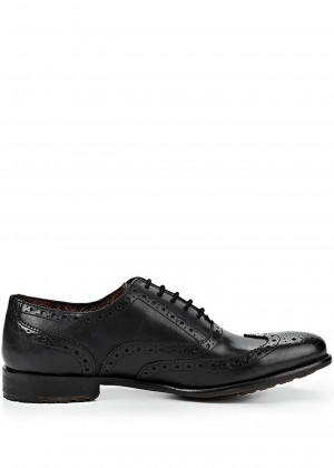 Černé kožené boty Oxford Paolo Vandini