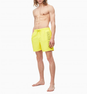 Pánské plavecké šortky KM0KM00381-ZAM žlutá - Calvin Klein žlutá
