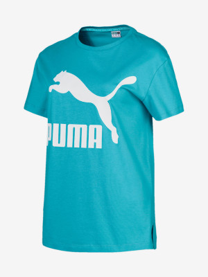 Tričko Puma Classics Logo Tee Modrá
