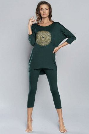 Italian Fashion Mandala r.3/4 k.3/4 Dámské pyžamo 2XL zelená