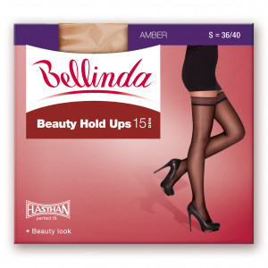 Samodržící punčochy BEAUTY HOLD UPS 15 DEN - BELLINDA - černá