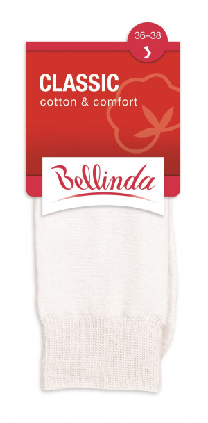 Dámské ponožky CLASSIC SOCKS - BELLINDA - bílá 35-38