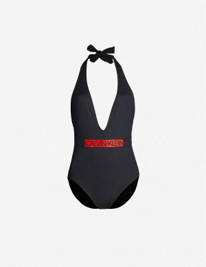 Jednodílné plavky KW0KW00847-BEH černá - Calvin Klein černá