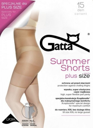 Gatta Summer Shorts 15 den Dámské kalhotky - šortky, které neodírají a netlačí do stehen 3/4-M/L daino/odstín béžové