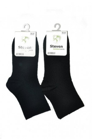 Steven Bamboo art.125 Vzorované dámské ponožky 35-37 béžová/kosočtverce