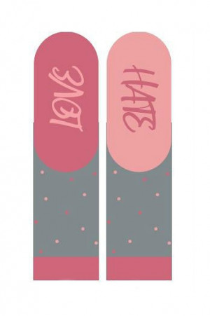 Dámské valentýnské ponožky s instrukcemi Soxo 3139  růžová 35-40