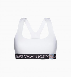 Podprsenka bez kostice QF5577E-100 bílá - Calvin Klein bílá