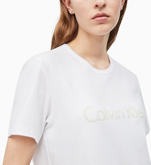 Dámské tričko QS6105E-WPZ bílá - Calvin Klein bílá