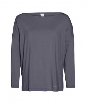 Dámské triko na spaní QS6264E-CDQ šedá - Calvin Klein šedá