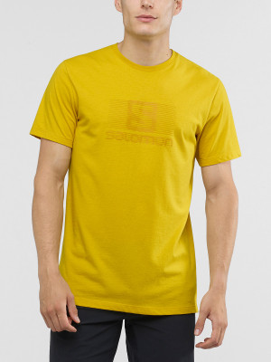 Tričko Salomon Blend Logo Ss Tee M Lemcu/Arrowwoo Žlutá