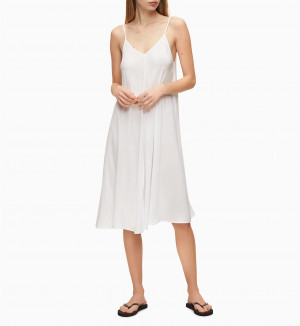 Plážové šaty KW0KW01071-YCD bílá - Calvin Klein bílá