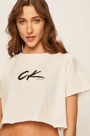 Plážový top KW0KW01006-YCD bílá - Calvin Klein bílá