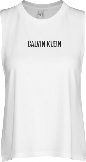Dámský top KW0KW01009-YCD bílá - Calvin Klein bílá