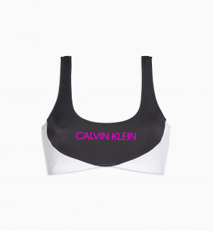 Vrchní díl plavek KW0KW00898-BEH černobílá - Calvin Klein černo-bílá