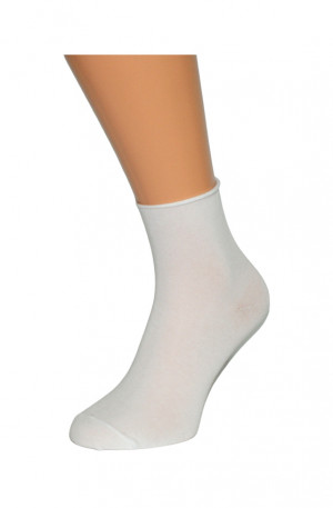 Hladké dámské ponožky Bratex Lady 8422 bílá 36-38
