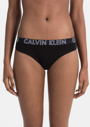 Dámská tanga Calvin Klein QD3636 L Černá