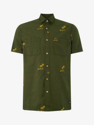 Košile O'Neill Lm Palm Aop S/Slv Shirt Zelená