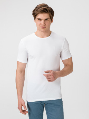 Tričko Trussardi T-Shirt Cotton Stretch Slim Fit Bílá