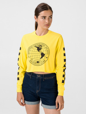 Tričko Vans Wm Nat Geo Ls Crop Cyber Yellow Žlutá