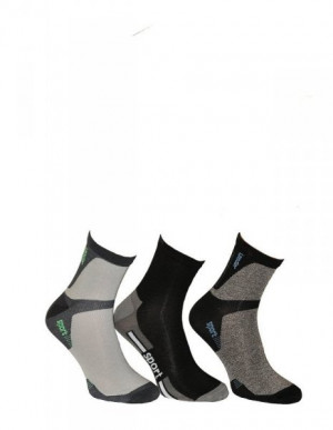 Bratex Bambus 3613 Pánské sportovní ponožky 39-41 tmavě mix vzor