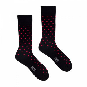 Spox Sox Red dots Ponožky 40-43 černo-červená