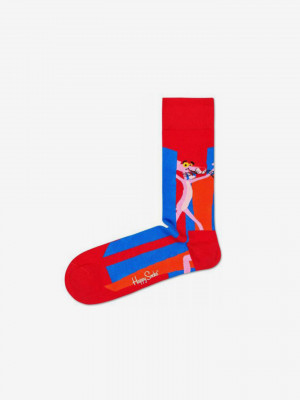 Pink Panther Smile Pretty Ponožky Happy Socks Červená