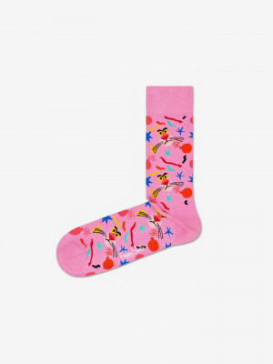 Pink Panther Bomb Voyage Ponožky Happy Socks Růžová