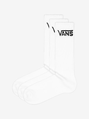 Ponožky Vans Mn Classic Crew (9.5 White) Bílá