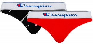 Kalhotky BRIEF CLASSIC 2x - Champion černá/červená/bílý potisk
