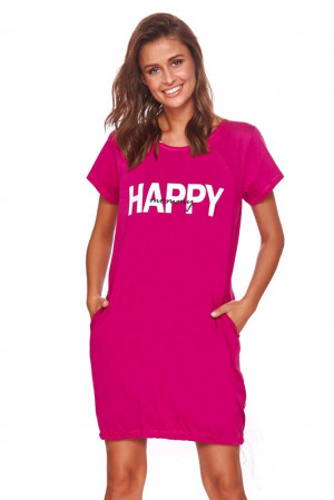 Mateřská košile Happy mommy fuchsie zip růžová