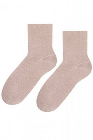 Steven 125-009 Dámské ponožky 35-37 béžová/kosočtverec