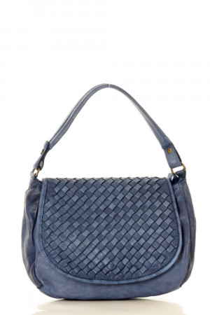 Dámská přírodní kožená taška model 133014 - Mazzini tmavě modrá uni
