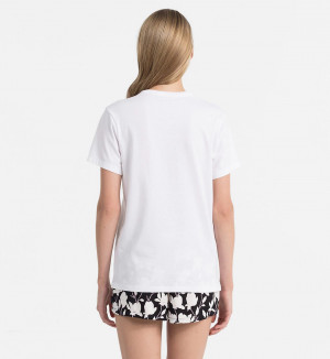 Dámské tričko QS6105E - 100 bílá - Calvin Klein bílá