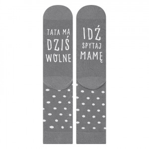 Ponožky se životními instrukcemi SOXO - TATA MA WOLNE (