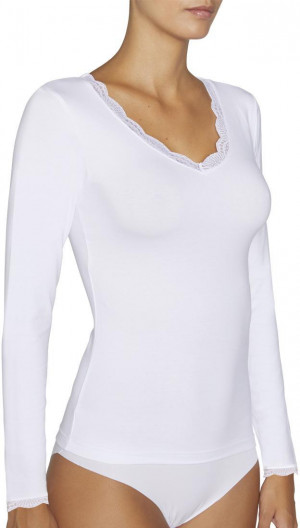 Dámské tričko s dlouhým rukávem 19688 bílá - Ysabel Mora bílá