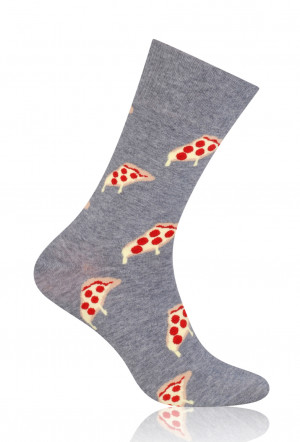 Pánské ponožky Fastfood 079 - More šedo-žlutá 39-42