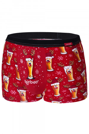Pánské boxerky Cornette Merry Christmas Beer 2 007/54 červená m