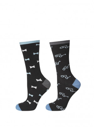 Pánské ponožky Soxo Good Stuff 3140 Nepárové, netlačící tmavě šedá 40-45