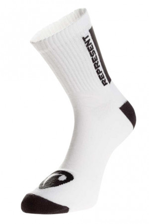 Ponožky Represent simply logo white (R6A-SOC-0392) 35-38