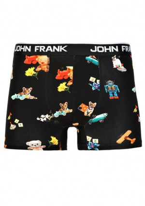 Pánské boxerky John Frank JFBD327 L Černá