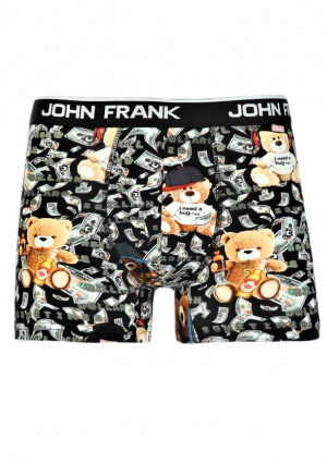 Pánské boxerky John Frank JFBD312  L Černá