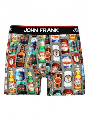 Pánské boxerky John Frank JFBD313  L Šedá