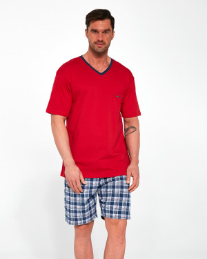 Pánské pyžamo Cornette 329/114 Tom kr/r M-2XL červená