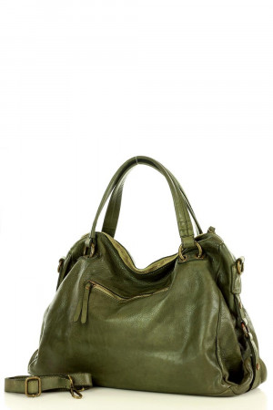 Přírodní kožená taška model 145567 -  Mazzini  tmavě zelená uni